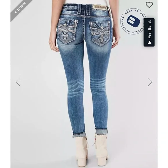 NWT - Rock Revival Ankle Skinny Jeans - size 27 - Celinda - Picture 3 of 5